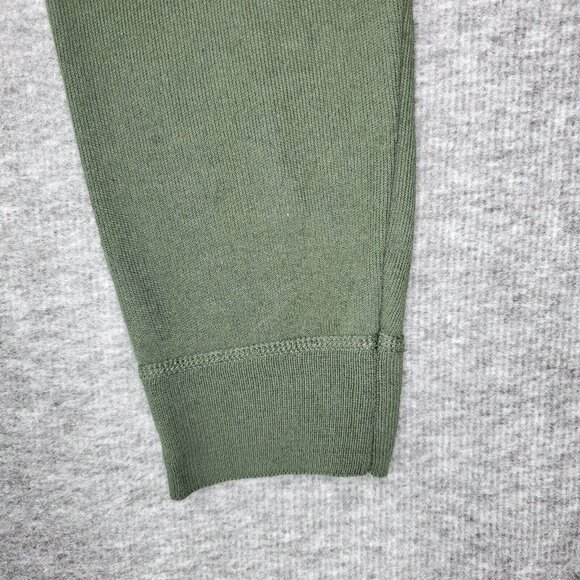 Craft + Flow Sweater Polo Mens Large Green Thyme Cable Knit Long Sleeve - Picture 7 of 11